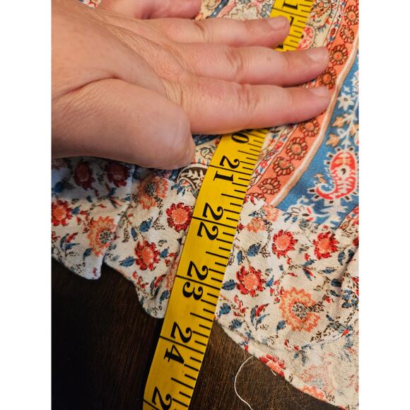 Cynthia Rowley 1X multicolor peasant Blouse - Picture 7 of 7